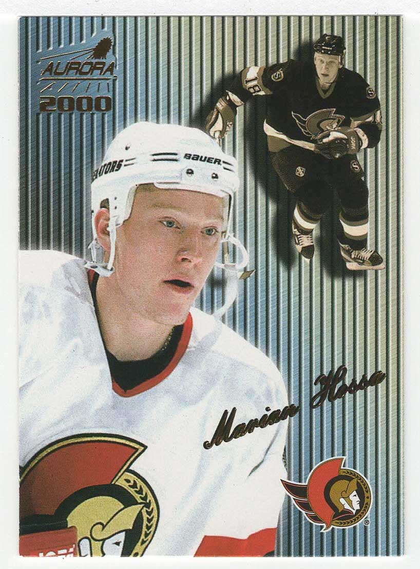 Marian Hossa - Ottawa Senators - Striped (NHL Hockey Card) 1999-00 Pacific Aurora # 99 Mint