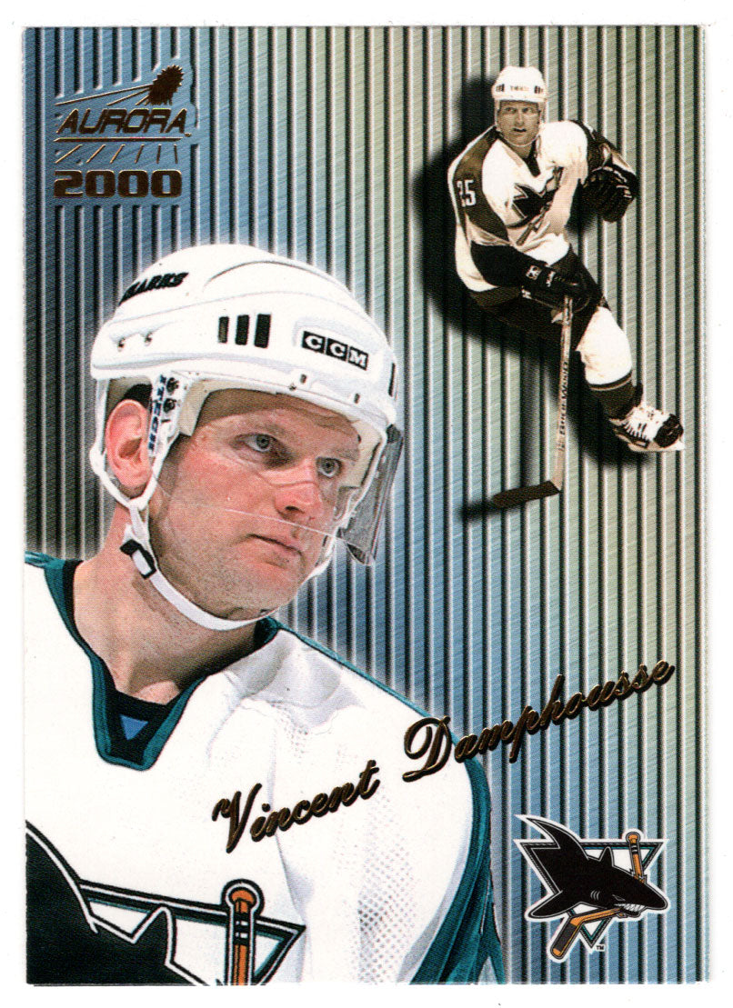 Vincent Damphousse - San Jose Sharks - Striped (NHL Hockey Card) 1999-00 Pacific Aurora # 119 Mint