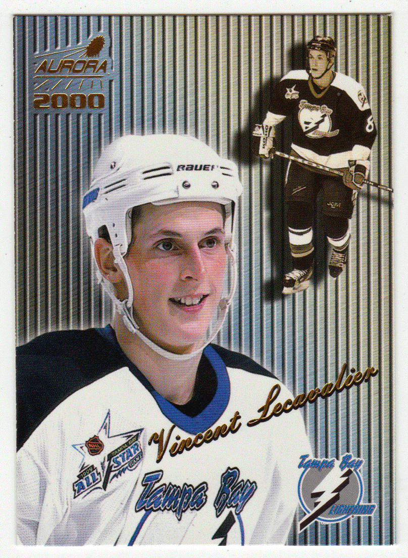 Vincent Lecavalier - Tampa Bay Lightning - Striped (NHL Hockey Card) 1999-00 Pacific Aurora # 131 Mint