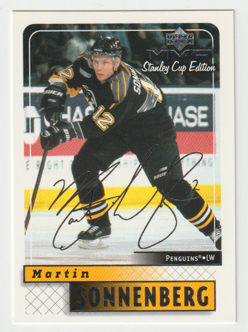 Martin Sonnenberg - Pittsburgh Penguins (NHL Hockey Card) 1999-00 Upper Deck MVP Stanley Cup Edition SILVER Script # 149 Mint
