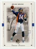 Brian Griese - Denver Broncos (NFL Football Card) 1999 Upper Deck SP Authentic # 25 Mint