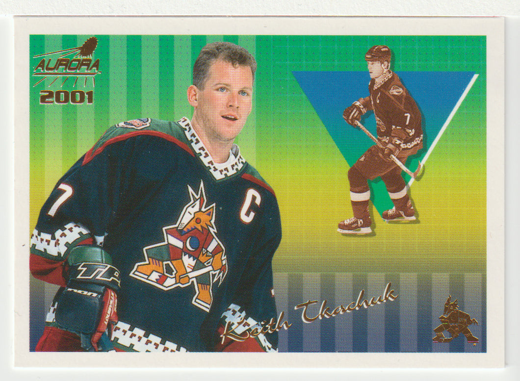 Keith Tkachuk - Phoenix Coyotes (NHL Hockey Card) 2000-01 Pacific Aurora Pinstripes # 113 Mint