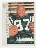 Laveranues Coles RC - New York Jets - Apprentice (NFL Football Card) 2000 Topps Gallery # 163 Mint