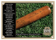 Babe Ruth Final Appearance Bat - Sought-After Treasures - Entry Form (MLB Baseball Card) 2000 Upper Deck HoloGrFX # NNO Mint