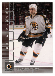 Nick Boynton - Boston Bruins (NHL Hockey Card) 2001-02 Be A Player Memorabilia # 223 Mint