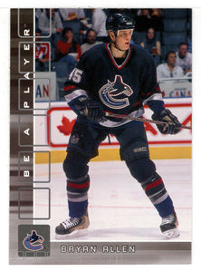 Bryan Allen - Vancouver Canucks (NHL Hockey Card) 2001-02 Be A Player Memorabilia # 299 Mint