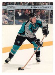 Teemu Selanne - San Jose Sharks (NHL Hockey Card) 2001-02 Topps Stadium Club # 40 Mint