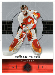 Roman Turek - Calgary Flames (NHL Hockey Card) 2002-03 Upper Deck SP Authentic # 13 Mint