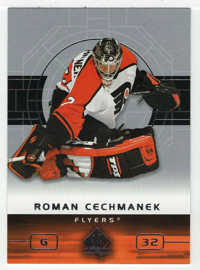 Roman Cechmanek - Philadelphia Flyers (NHL Hockey Card) 2002-03 Upper Deck SP Authentic # 66 Mint