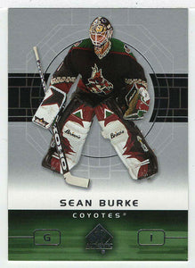 Sean Burke - Phoenix Coyotes (NHL Hockey Card) 2002-03 Upper Deck SP Authentic # 69 Mint