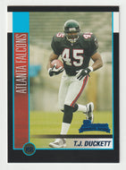 T.J. Duckett RC - Atlanta Falcons (NFL Football Card) 2002 Bowman # 141 Mint