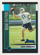 Sam Simmons RC - Miami Dolphins (NFL Football Card) 2002 Bowman # 169 Mint