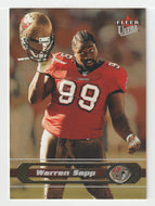 Warren Sapp - Tampa Bay Buccaneers - Gold Medallion (NFL Football Card) 2002 Fleer Ultra # 52 Mint