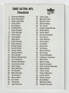 Checklist # 1 (#1 - #124) (NFL Football Card) 2002 Fleer Ultra # NNO Mint