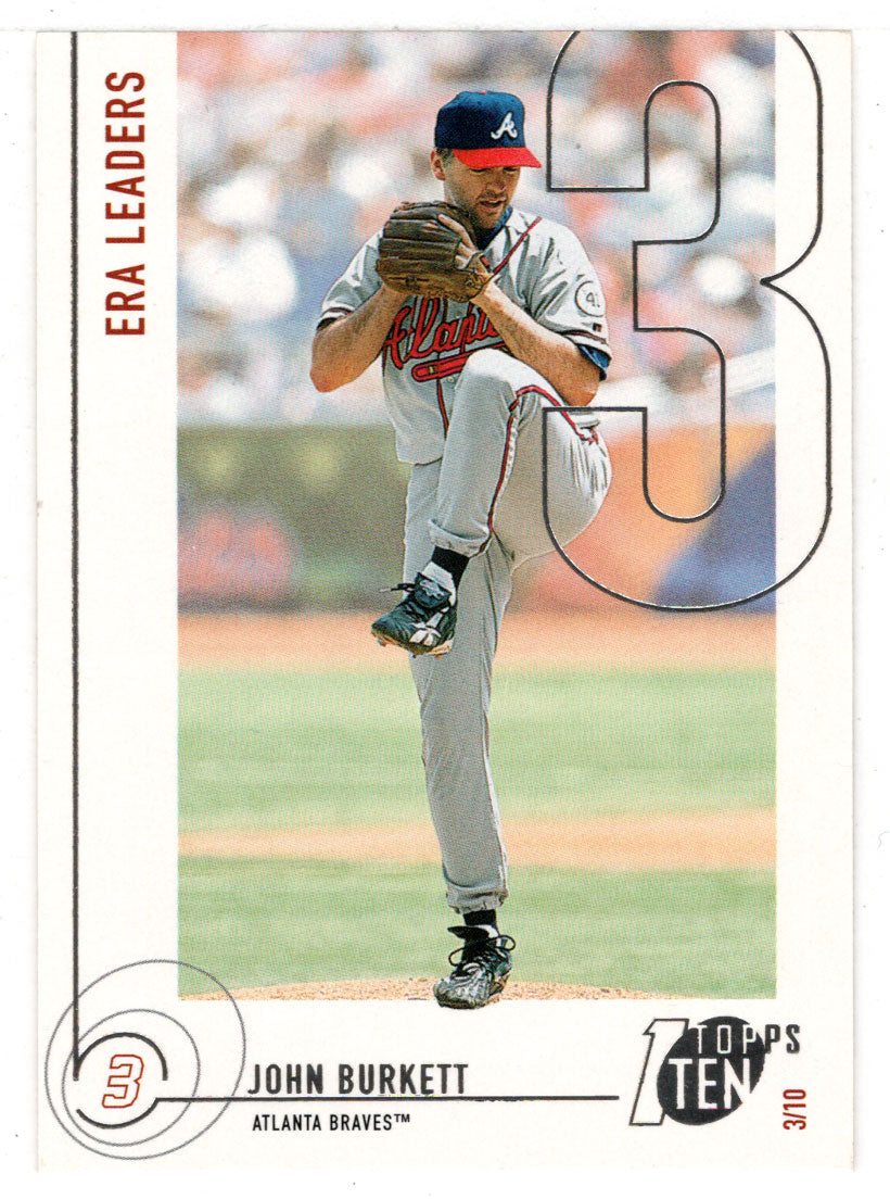 John Burkett - Boston Red Sox - ERA Leaders (MLB Baseball Card) 2002 Topps Ten # 143 Mint