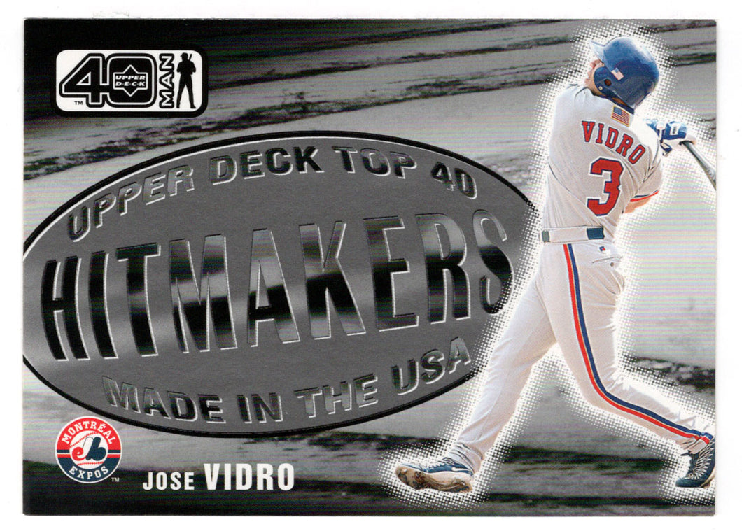 Jose Vidro - Montreal Expos - Hit Makers (MLB Baseball Card) 2002 Upper Deck 40-Man # 1061 Mint