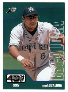 Felix Escalona RC - Tampa Bay Devil Rays (MLB Baseball Card) 2002 Upper Deck 40-Man # 106 Mint