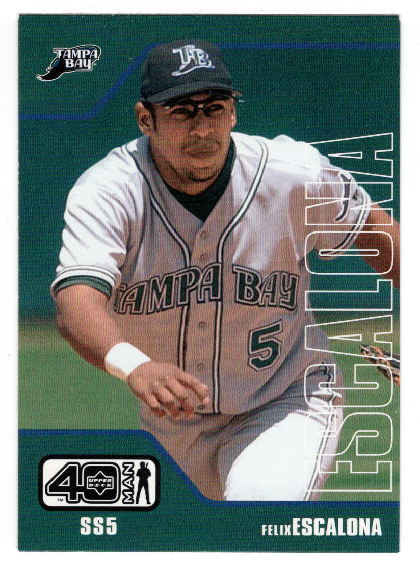 Felix Escalona RC - Tampa Bay Devil Rays (MLB Baseball Card) 2002 Upper Deck 40-Man # 106 Mint
