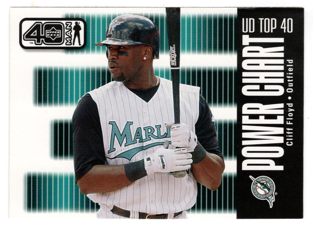 Cliff Floyd - Florida Marlins - Power Chart (MLB Baseball Card) 2002 Upper Deck 40-Man # 1115 Mint