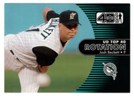 Josh Beckett - Florida Marlins - Rotation (MLB Baseball Card) 2002 Upper Deck 40-Man # 1154 Mint