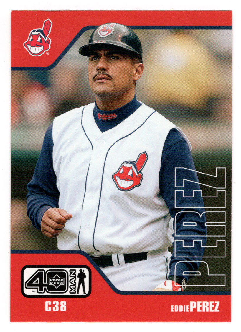 Eddie Perez - Cleveland Indians (MLB Baseball Card) 2002 Upper Deck 40-Man # 145 Mint