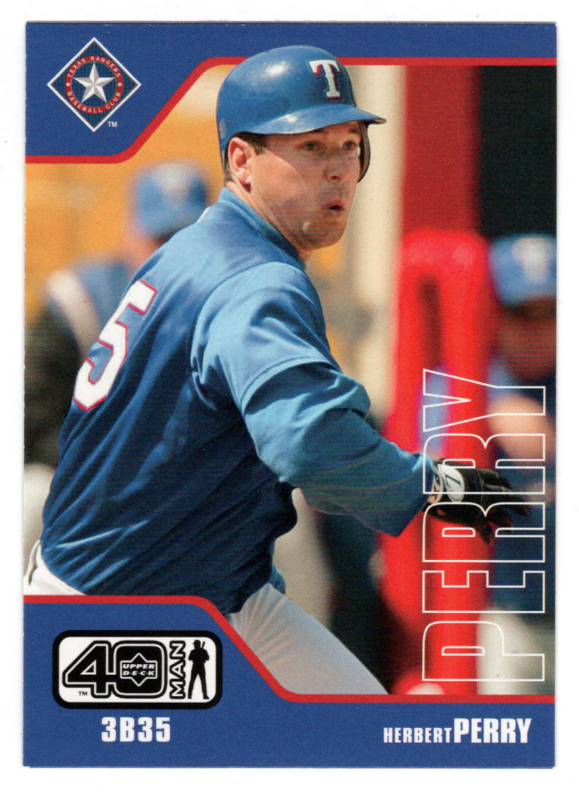 Herbert Perry - Texas Rangers (MLB Baseball Card) 2002 Upper Deck 40-Man # 245 Mint