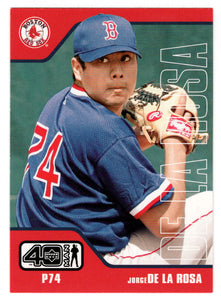 Jorge De La Rosa RC - Boston Red Sox (MLB Baseball Card) 2002 Upper Deck 40-Man # 292 Mint