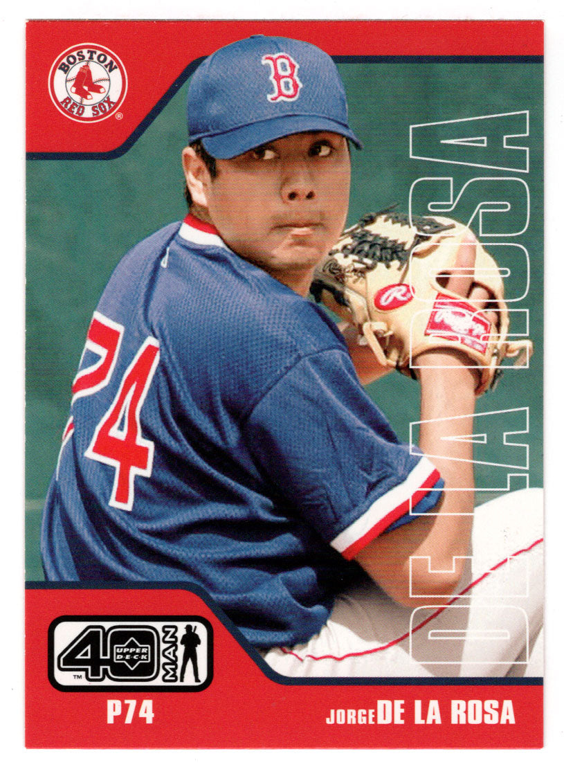Jorge De La Rosa RC - Boston Red Sox (MLB Baseball Card) 2002 Upper Deck 40-Man # 292 Mint