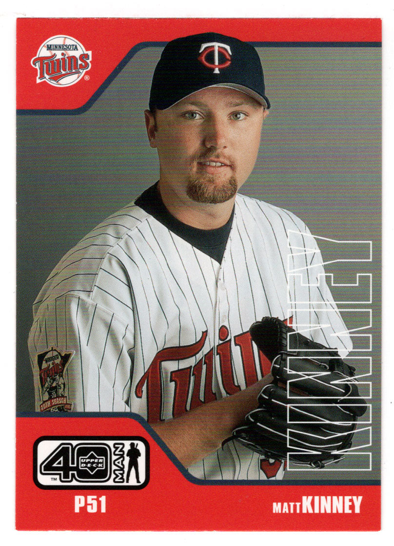 Matt Kinney - Minnesota Twins (MLB Baseball Card) 2002 Upper Deck 40-Man # 371 Mint