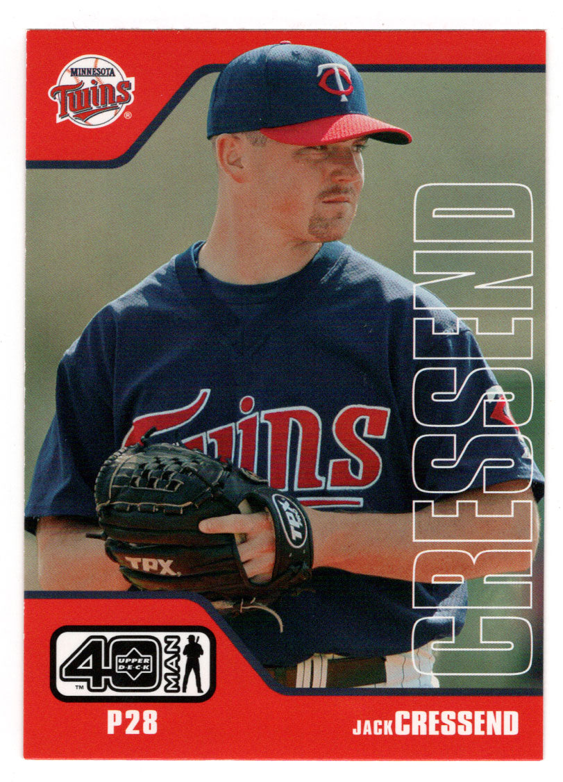 Jack Cressend - Minnesota Twins (MLB Baseball Card) 2002 Upper Deck 40-Man # 387 Mint