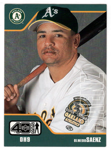 Olmedo Saenz - Oakland Athletics (MLB Baseball Card) 2002 Upper Deck 40-Man # 47 Mint