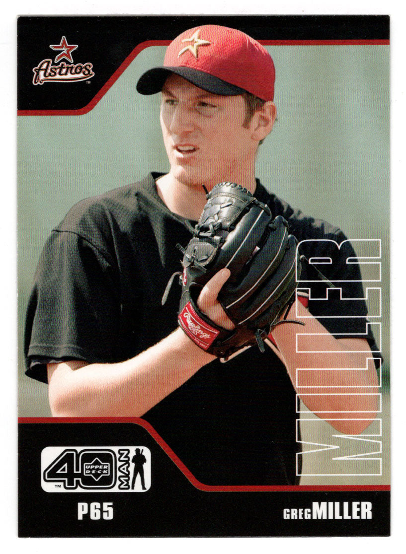Greg Miller - Houston Astros (MLB Baseball Card) 2002 Upper Deck 40-Man # 482 Mint