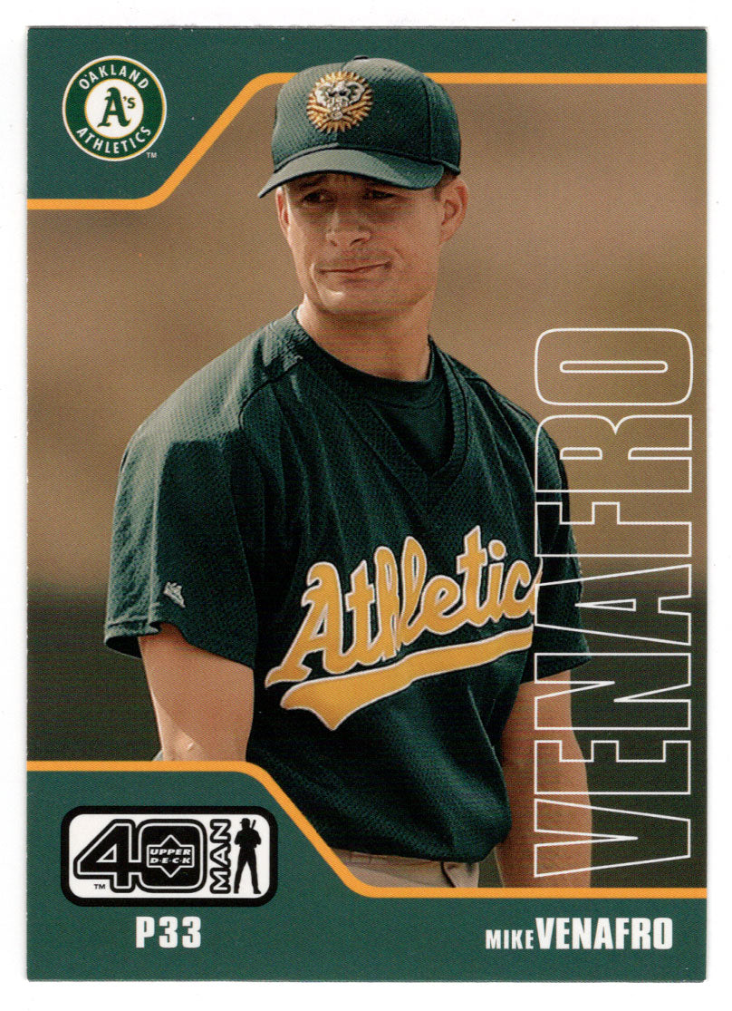 Mike Venafro - Oakland Athletics (MLB Baseball Card) 2002 Upper Deck 40-Man # 50 Mint