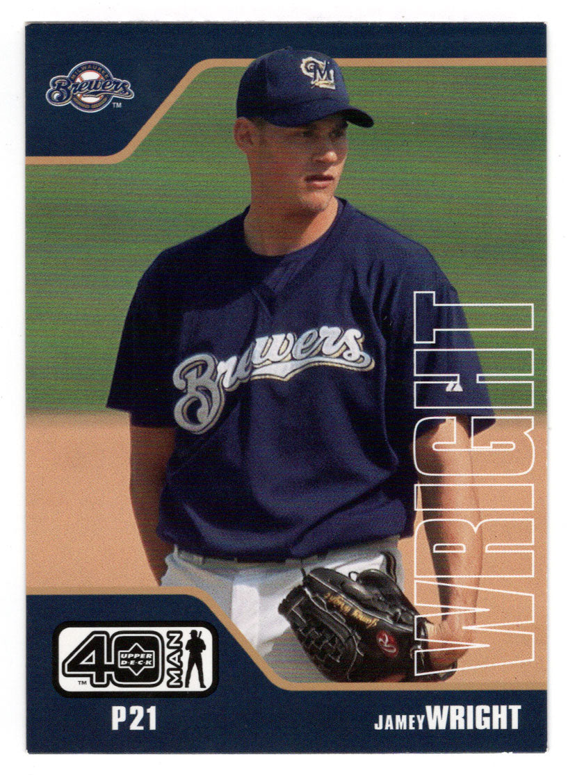 Jamey Wright - Milwaukee Brewers (MLB Baseball Card) 2002 Upper Deck 40-Man # 534 Mint