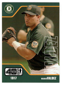 Mario Valdez - Oakland Athletics (MLB Baseball Card) 2002 Upper Deck 40-Man # 61 Mint