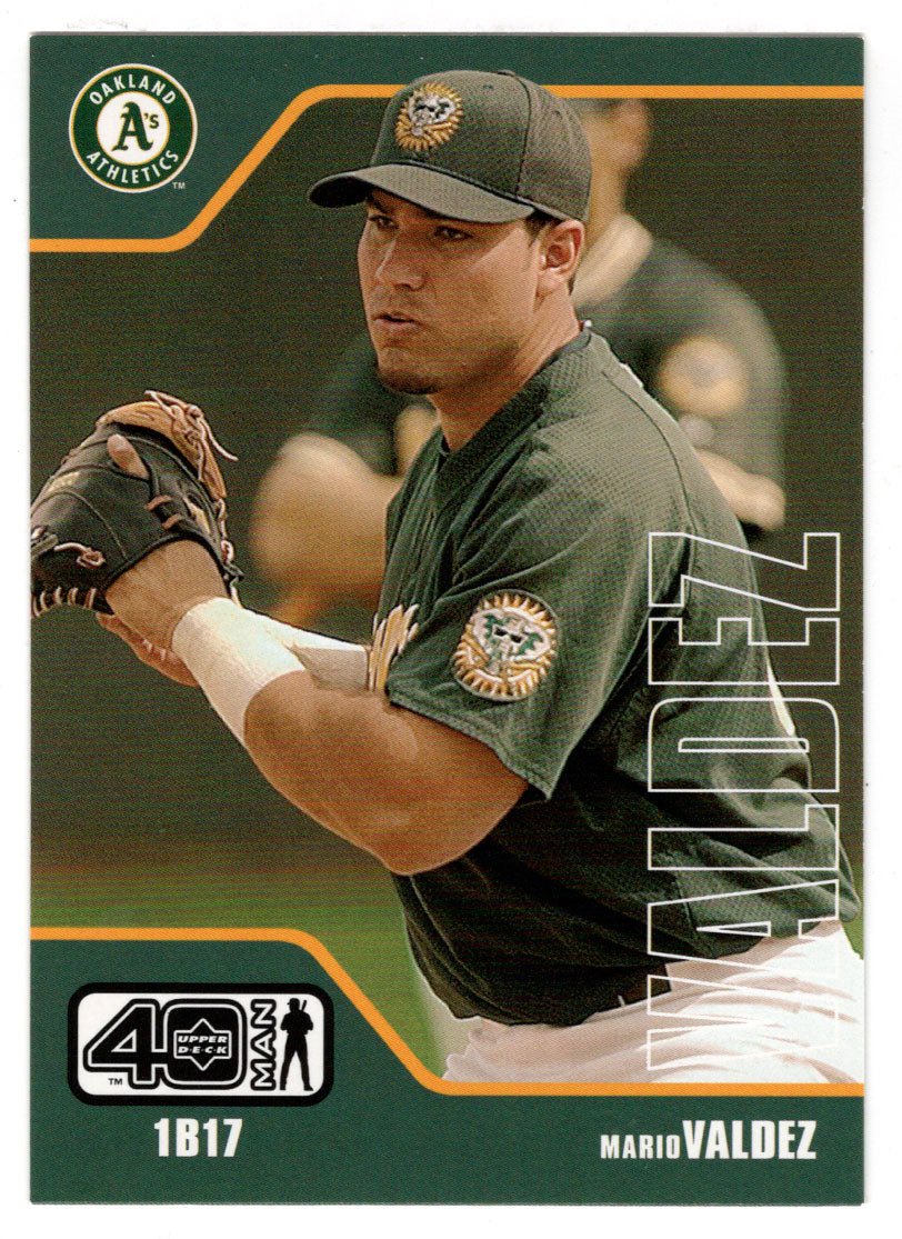 Mario Valdez - Oakland Athletics (MLB Baseball Card) 2002 Upper Deck 40-Man # 61 Mint