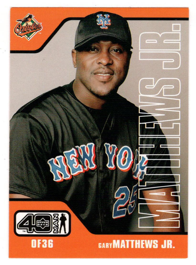 Gary Matthews Jr. - New York Mets (MLB Baseball Card) 2002 Upper Deck 40-Man # 837 Mint