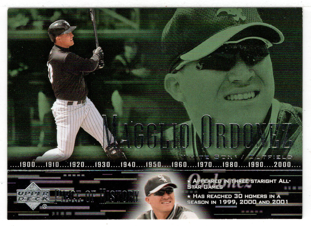 Magglio Ordonez - Chicago White Sox (MLB Baseball Card) 2002 Upper Deck A Piece of History # 35 Mint