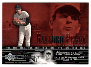 Gaylord Perry - San Francisco Giants (MLB Baseball Card) 2002 Upper Deck A Piece of History # 71 Mint