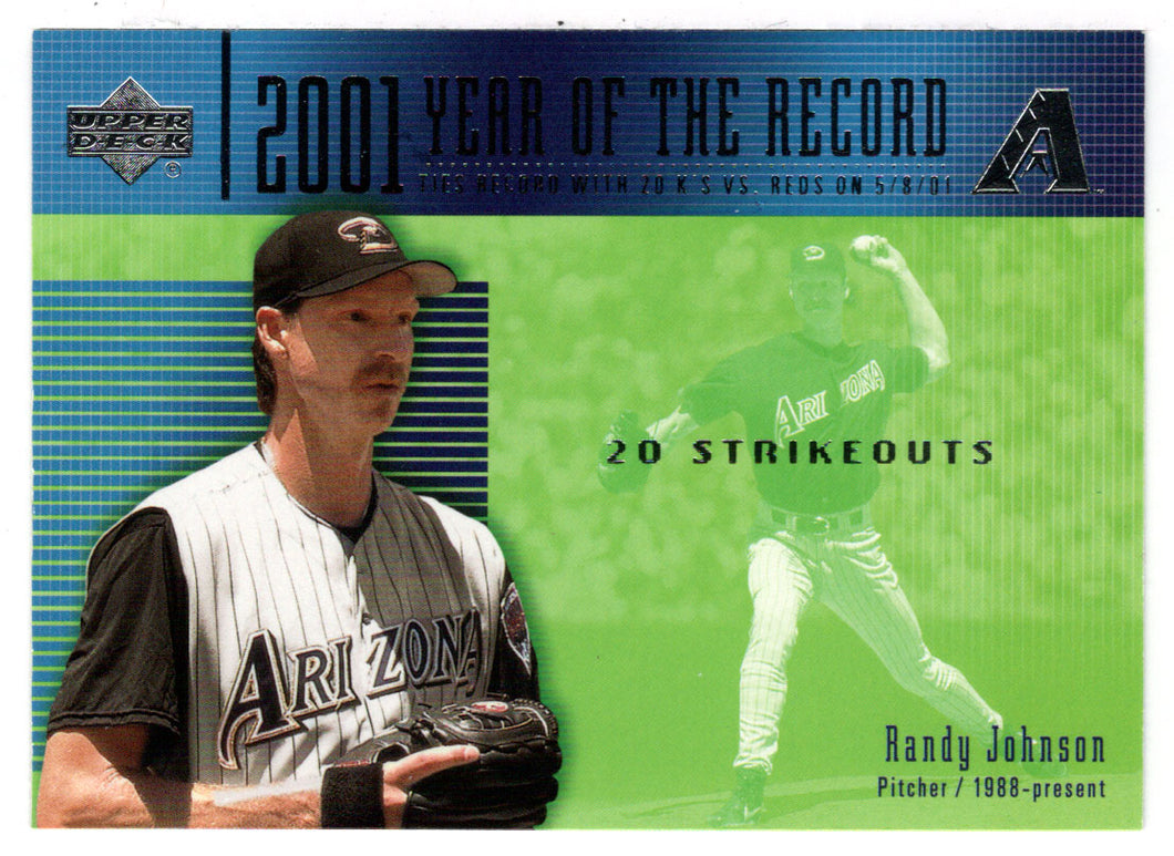 Randy Johnson - Arizona Diamondbacks - Year of the Record (MLB Baseball Card) 2002 Upper Deck # 726 Mint