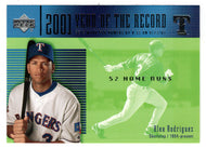 Alex Rodriguez - Texas Rangers - Year of the Record (MLB Baseball Card) 2002 Upper Deck # 732 Mint