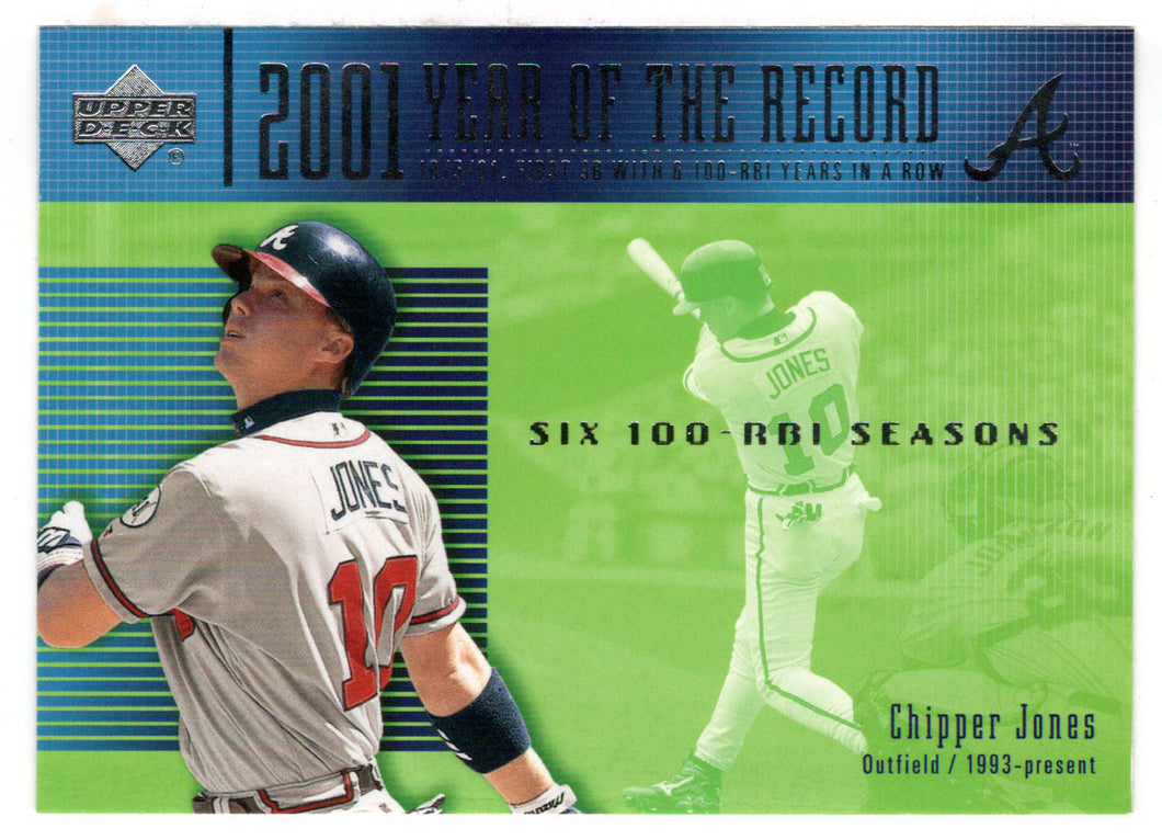 Chipper Jones - Atlanta Braves - Year of the Record (MLB Baseball Card) 2002 Upper Deck # 733 Mint