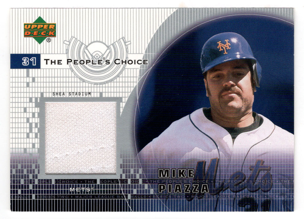 Mike Piazza - New York Mets - Peoples Choice Game Jersey (MLB Baseball Card) 2002 Upper Deck # PJ-MP Mint