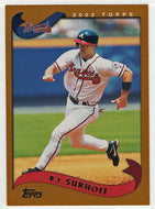 B.J. Surhoff - Atlanta Braves (MLB Baseball Card) 2002 Topps # 9 Mint