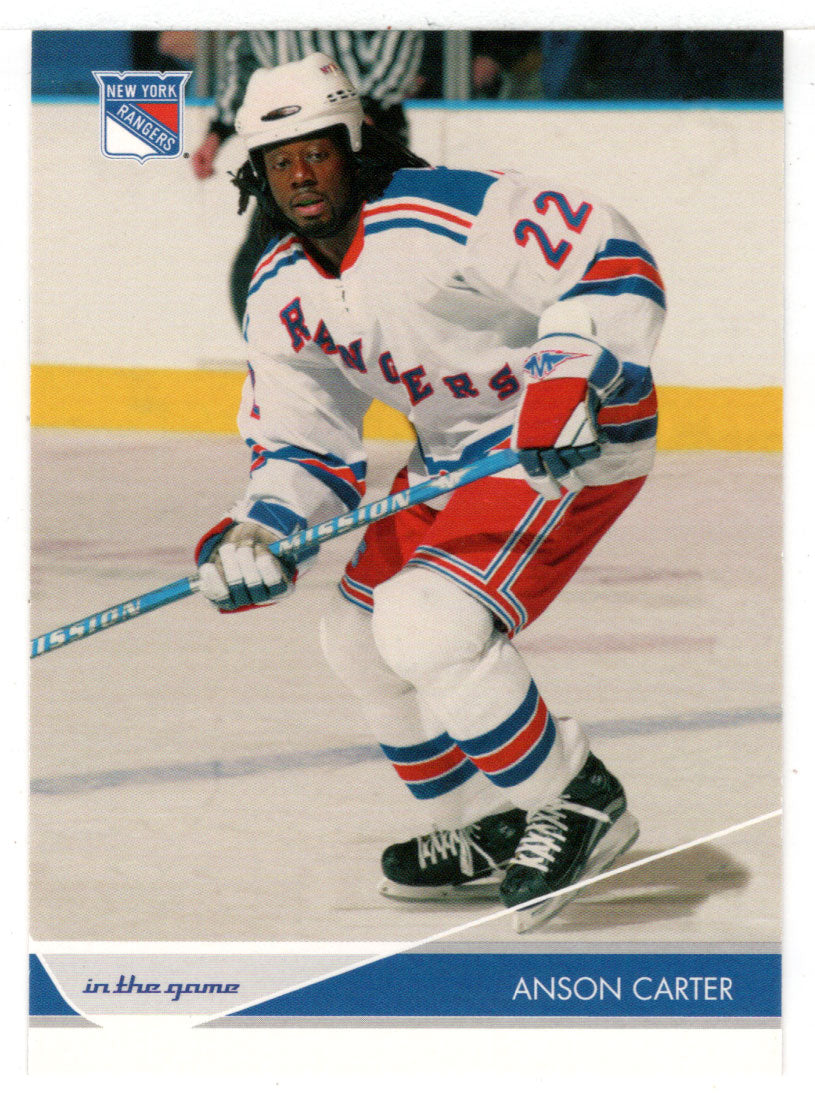 Anson Carter - New York Rangers (NHL Hockey Card) 2003-04 ITG (In the Game) Toronto Star # 59 Mint