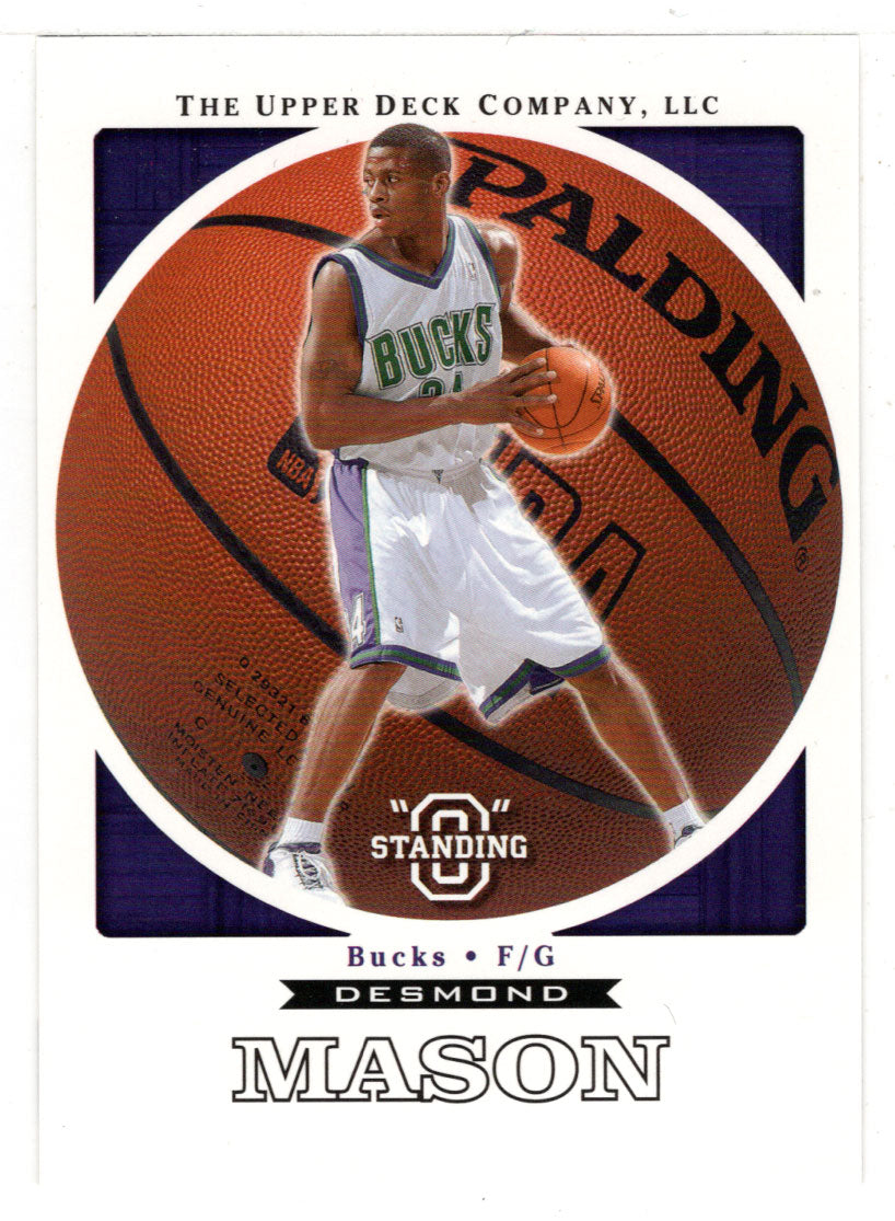 Desmond Mason - Milwaukee Bucks (NBA Basketball Card) 2003-04 Upper Deck Standing O # 44 Mint