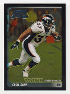 Cecil Sapp RC - Denver Broncos (NFL Football Card) 2003 Bowman Chrome # 133 Mint
