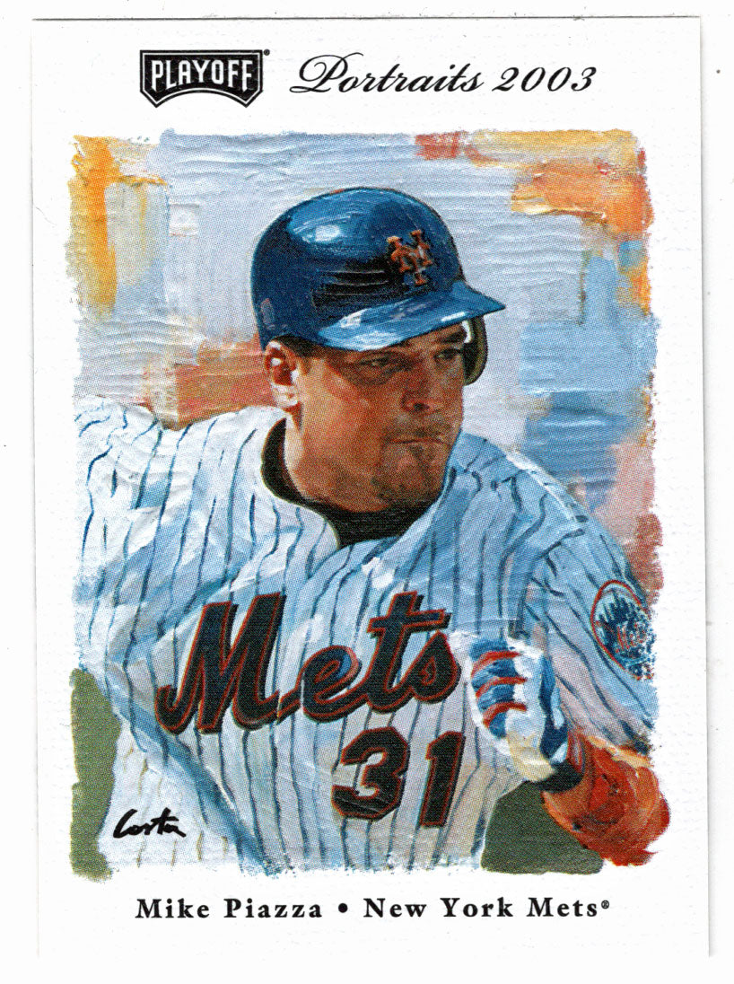 Mike Piazza - New York Mets (MLB Baseball Card) 2003 Playoff Portraits # 10 Mint