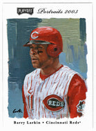 Barry Larkin - Cincinnati Reds (MLB Baseball Card) 2003 Playoff Portraits # 33 Mint