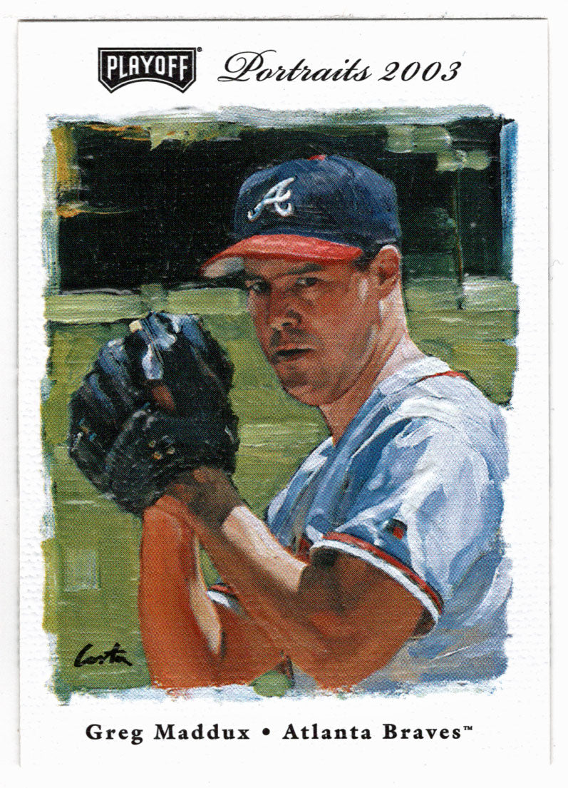 Greg Maddux - Atlanta Braves (MLB Baseball Card) 2003 Playoff Portraits # 38 Mint